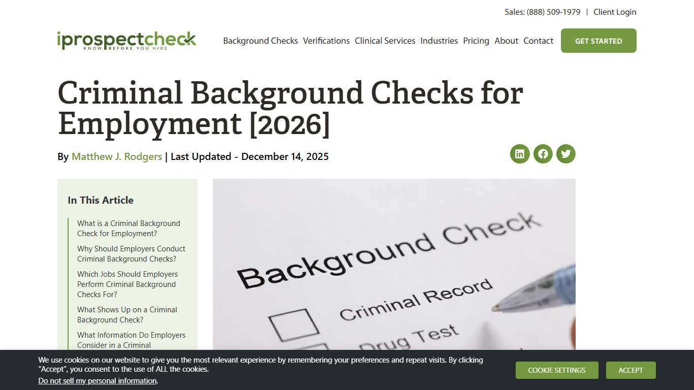 Criminal Background Checks for Employment [2026]